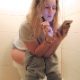 A pretty Bulgarian girl sits down on a toilet, takes a wet shit, plays with her phone, and tries to push out some more shit while vaping. She wipes her ass when finished. Presented in 720P HD. 110MB, MP4 file. Over 10.5 minutes.
